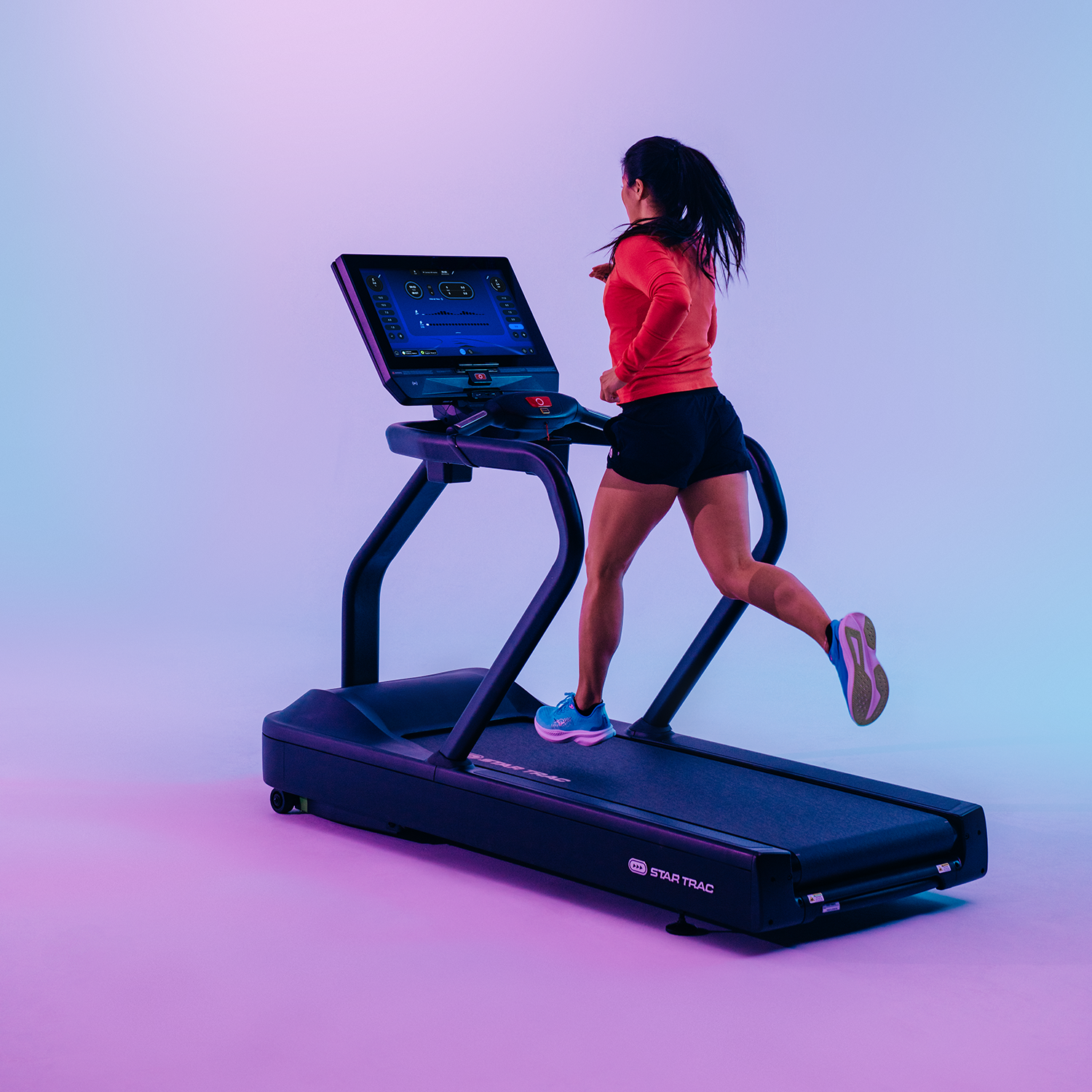 Star Trac FreeRunner com console com tela sensível ao toque